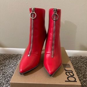 Bar III Womens Briget Embellished Pointed Toe High Heel Ankle Boots